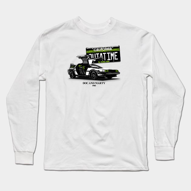 Back To The Future Delorean Long Sleeve T-Shirt by jealousclub